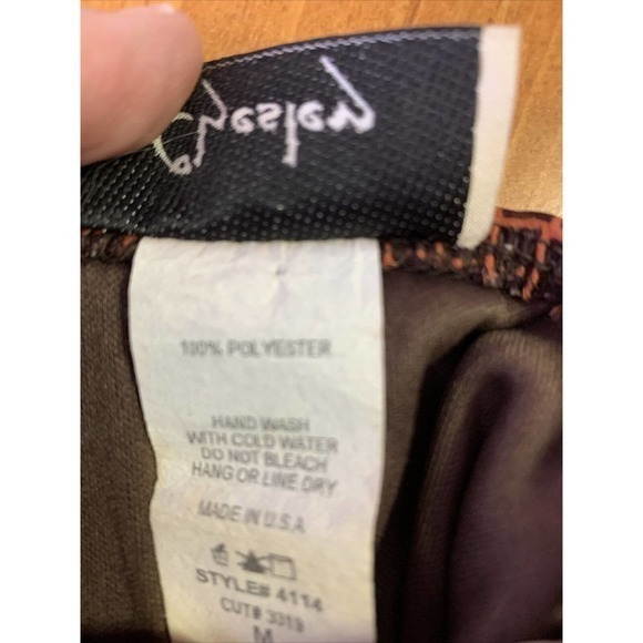 VTG 90s Y2K Chesley Brown Floral Spaghetti Strap Flowy Boho Dress Cottagecore M - Picture 6 of 9